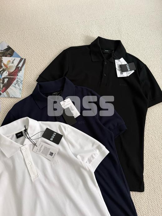 BOSS高端男士商务休闲纯色POLO衫 商品图3