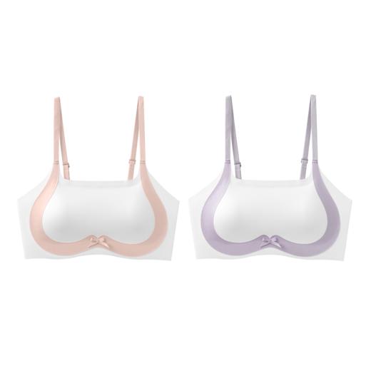 【MUBENMI少女内衣❤2阶无痕美背#Z001】发育期：适合9-15岁，胸部逐渐开始有轮廓的女孩，内衣小薄杯厚度才5mm左右😌铺开有一点点立体模杯的弧度，能自然贴合少女发育曲线~ 商品图9