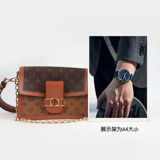 【95新】LV路易威登DAUPHINE系列M45958中号老花铜牌达芙妮链条包单肩包女士130326AK21 商品图9