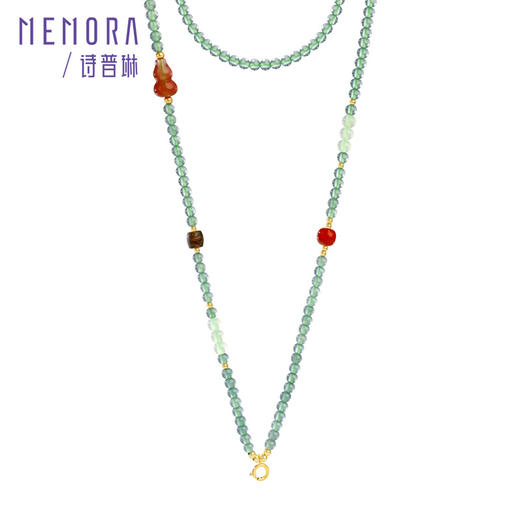 【新品首发】琳琅雅玉系列 18K金蓝水翡翠万能链 女士礼物MEMORA诗普琳JN000605 商品图7