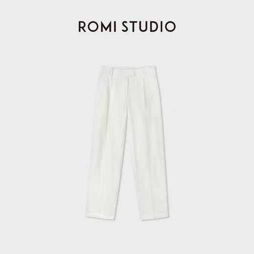 ROMI STUDIO“轻盈自在”羊绒棉碳磨斜纹直身西装裤RWCWXG7236 商品图3