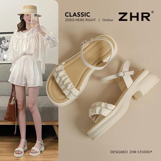 ZHR则则厚底凉鞋女外穿2025新款夏季网红仙女增高配裙子百搭女鞋 商品图1