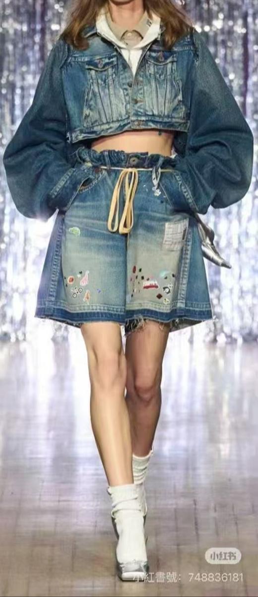 女款印花牛仔短裤la019 商品图2