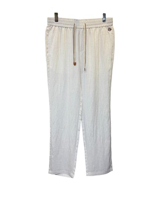 男款刺绣麻料休闲裤长裤zh015 商品图0