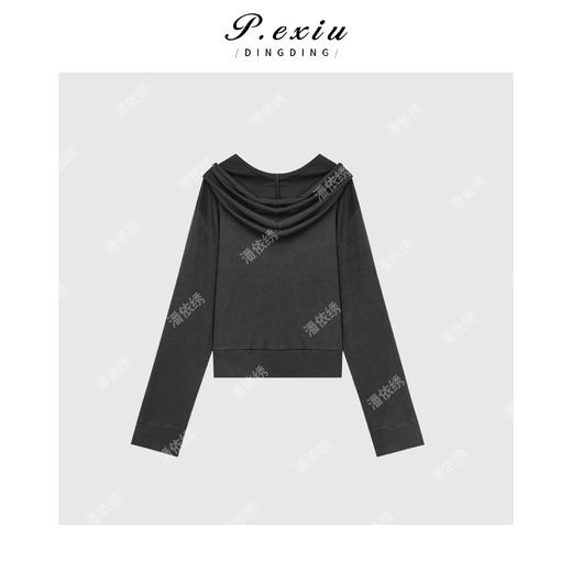03-4潘依绣丁丁宠粉韩系连帽抽绳口袋拉链帽衫Q61470 商品图1