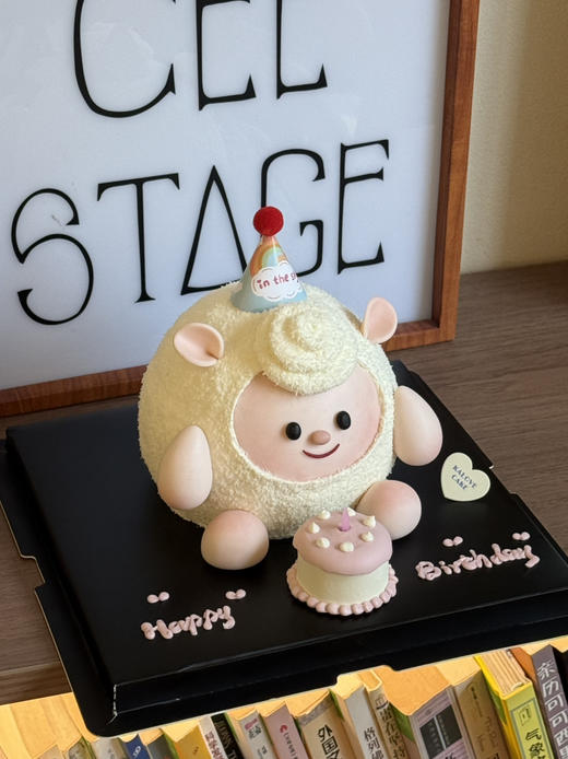 dongdong羊可爱女孩生日蛋糕 商品图1