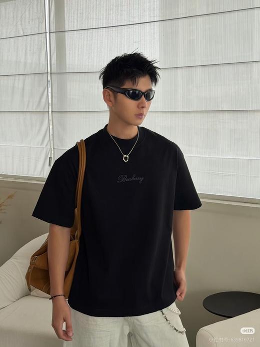 B家 新款字母LOGO标识贴布绣圆领短袖T恤 Z-15878 商品图10