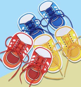 儿童系鞋带教具（3双球鞋+6根鞋带）