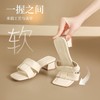 ZHR则则粗跟一字拖鞋女2025新款夏季外穿方头配裙子法式时尚拖鞋 商品缩略图2