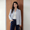 【限时秒杀】西遇垂感蓝色长袖衬衫女2026年春季新款通勤百搭翻领宽松显瘦上衣10260029 商品缩略图4
