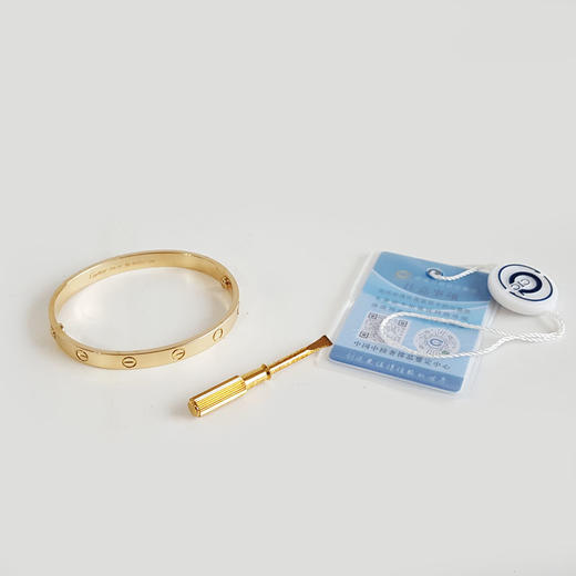 【95新】Cartier卡地亚LOVE系列B603551718K黄金宽版无钻LOVE三代手镯17号中性款120326TJ18 商品图1