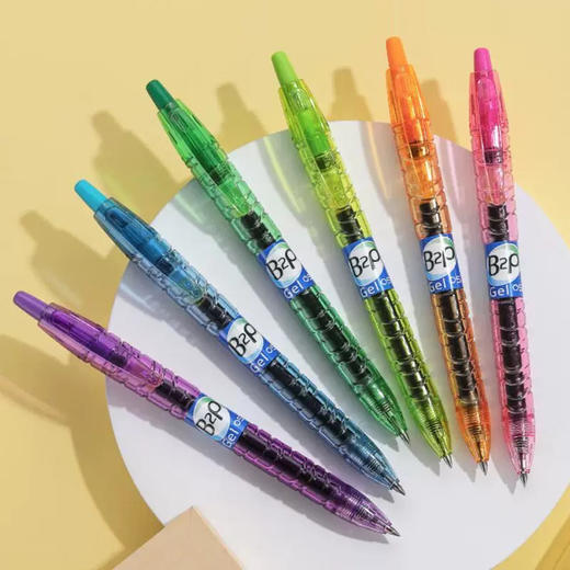 百乐B2P宝特瓶透明彩虹色按动中性笔/黑色0.5mm 商品图0