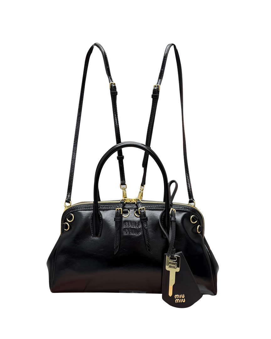 多背法亮面牛皮包he017 不含挂饰