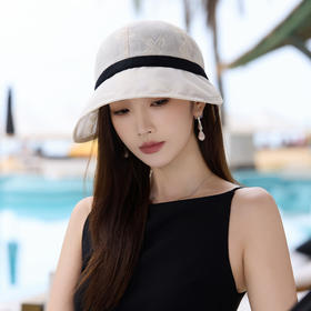 【浅幼  赫本风马术防晒帽】均码，三色可选，防晒值50+，赫本风，优雅文艺，遮阳舒适，轻巧便捷~
