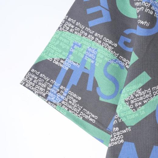 26T210SDSA男装2026新款高贵轻奢美式时尚满印字母设计圆领短袖T恤百搭 商品图5