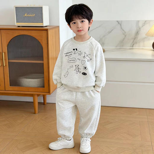 赫迪熊儿童套装男女童春洋气休闲男女童秋季时尚韩版运动卫衣裤两件套80-130 商品图0