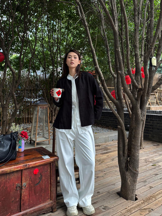 【中式之美】噢蜜ooomeooo小红扣刺绣白衬衫 商品图11