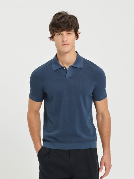 callisto浅绿长绒棉中空大珠地弹力T恤 商品图12