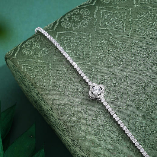 子佩集【许愿四叶】S925银手链【SL070548】时尚四叶草锆石2509 商品图3