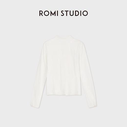 ROMI STUDIO“简约老钱”强捻长绒棉纱挺括翻领开襟上衣RWCSSG7535 商品图1