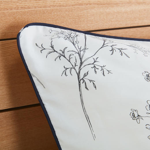 NITORI宜得利家居  家用全棉床品学生寝室纯棉单人枕套 花音WH 商品图1