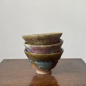 【苏州】日本中古粗陶器皿 带签章 X1523