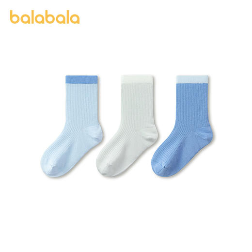 【商场同款】巴拉巴拉儿童袜子夏新款网眼透气男童短袜柔弹三双装 商品图4