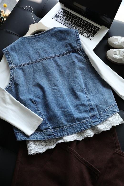 复古水洗牛仔马甲｜解锁早春叠穿的松弛高级感 商品图7