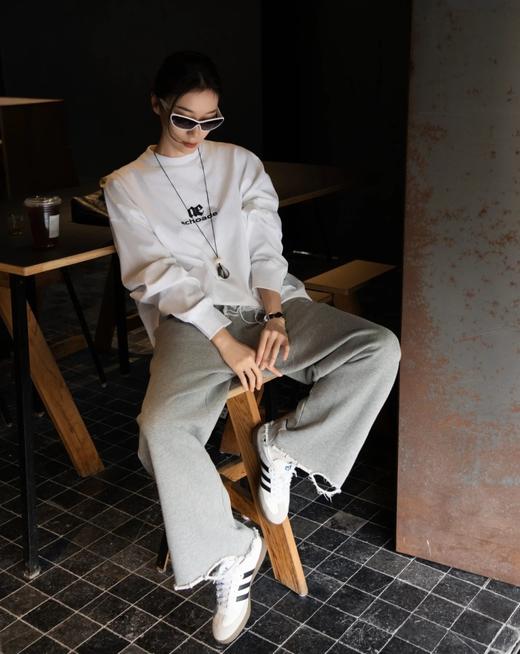 ECHOAD*E刺绣毛边运动裤卫裤 商品图8