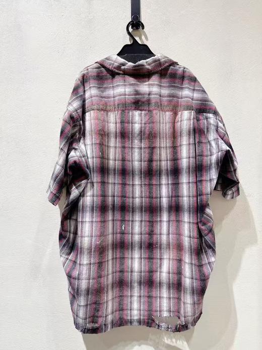 男款印花格纹短袖衬衫hu019 商品图1