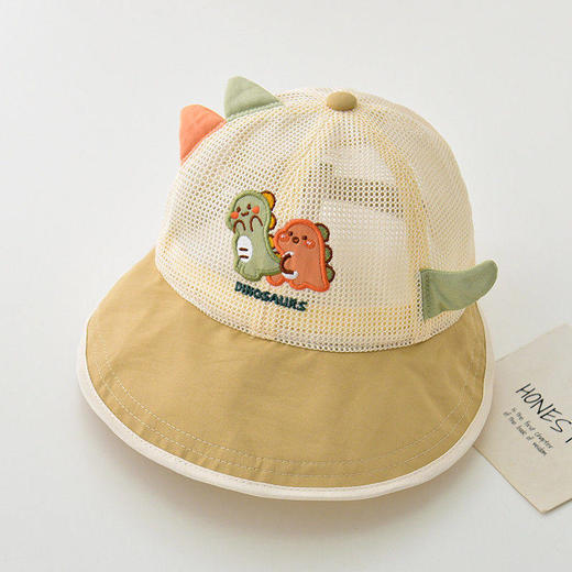 宝宝帽子夏季薄款透气网眼大帽檐遮阳防晒鸭舌棒球帽男女童太阳帽 商品图2