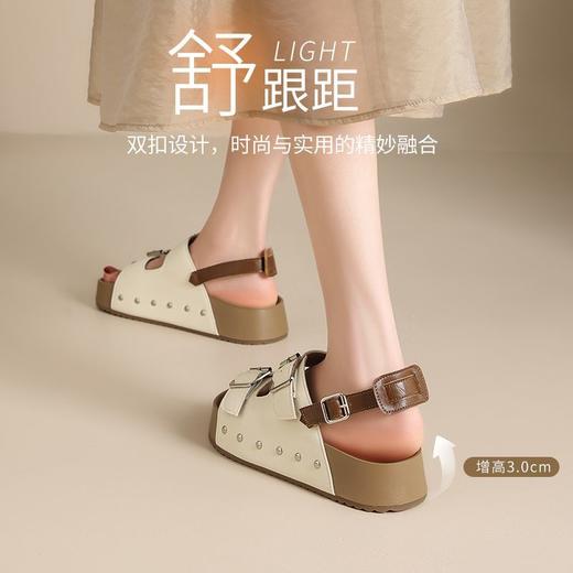 ZHR则则复古勃肯凉鞋女舒适超软夏季百搭厚底凉鞋女外穿休闲凉鞋 商品图3