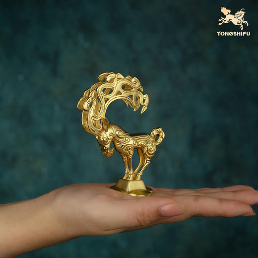 铜师傅 陕西历史博物馆系列《神兽金饰铜摆件》青铜摆件 商品图4
