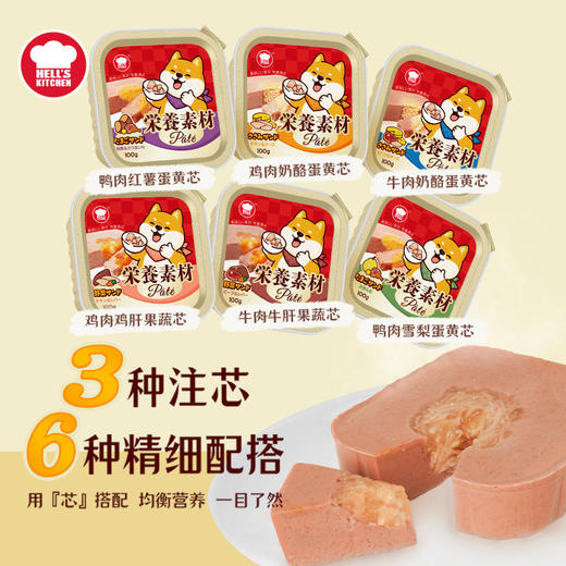 地狱厨房狗罐头拌饭注芯犬餐盒宠物零食狗狗湿粮营养鲜食餐包100g 商品图1