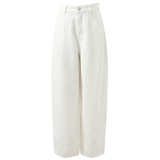 【100棉】三彩2026春季新款镰刀裤气球裤牛仔裤休闲宽松长裤简约M 商品图4