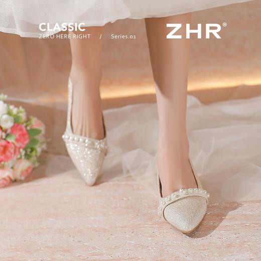 ZHR则则高跟鞋女2025秋季新款法式尖头粗跟一脚蹬单鞋女浅口女鞋 商品图1