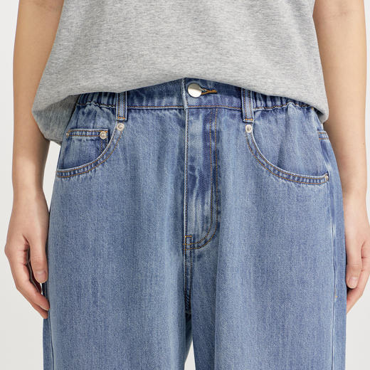 笛莎Deesha 2026年夏季新款青少年冰肤棉凉感牛仔阔腿裤裤子 商品图2