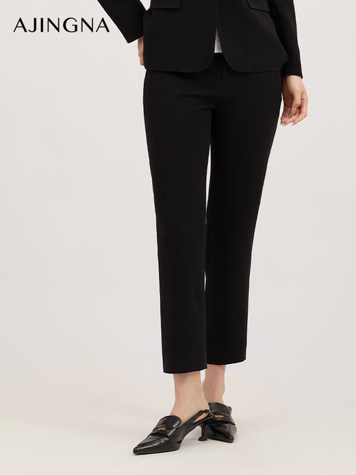 【商场同款】阿菁娜春季新款显瘦九分烟管裤利落剪裁修饰腿型A31C110050 商品图4