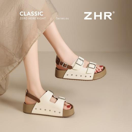 ZHR则则复古勃肯凉鞋女舒适超软夏季百搭厚底凉鞋女外穿休闲凉鞋 商品图1