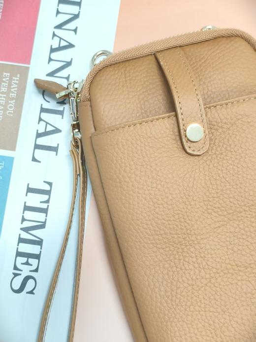 定制加长122cm背带【一包三用，手机包&零钱包&卡包】A级头层软牛皮，宽度12cm，长度18cm，厚度2.5cm，更适合大码人群，额外赠送一根短带，可以当手拎包，三层分隔 商品图7