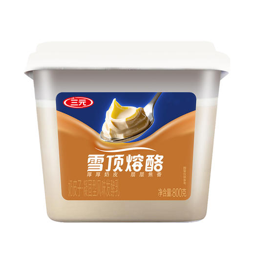 【快递到家-低温】三元雪凝炭烧奶皮子酸奶盒装800g*2 商品图0