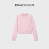 ROMI STUDIO100%澳洲羊毛高弹polo领半开扣粉色毛衫/POLO领上衣RWDSST2831 商品缩略图0
