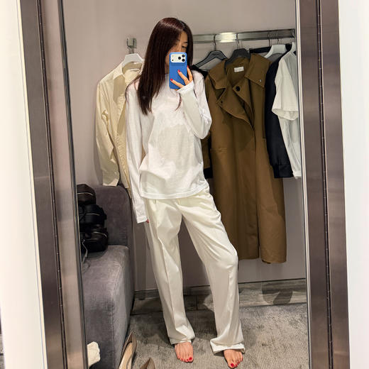 ROMI STUDIO“轻盈自在”羊绒棉碳磨斜纹直身西装裤RWCWXG7236 商品图2