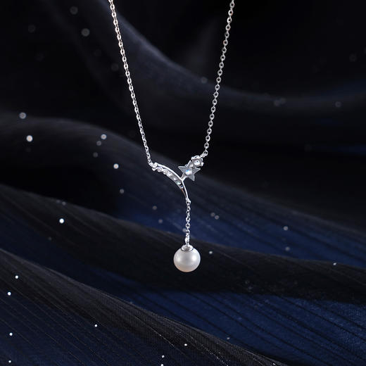 子佩集【珍爱流星】S925银套链【YL-7796101】星星锆石珍珠项链2509 商品图0