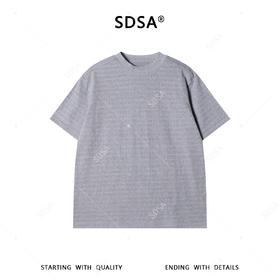 SDSA男装2026新款高贵轻奢极简风纯色提花圆领短袖T恤百搭休闲潮