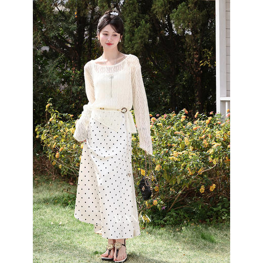 鹿向南「云絮织光」温柔氛围感穿搭女夏季最新款百搭高级针织上衣 商品图2