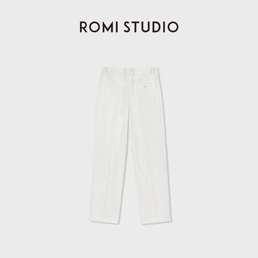 ROMI STUDIO“轻盈自在”羊绒棉碳磨斜纹直身西装裤RWCWXG7236 商品图4