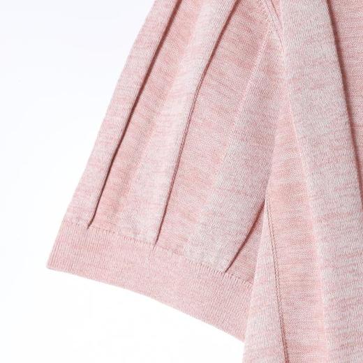 99012SDSA男装2026新款高贵轻奢韩系竖条纹亨利领针织短袖T恤百搭透气 商品图3