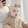 婴儿帽子春秋款小月龄胎帽新生婴幼儿头巾帽纯棉女宝宝护耳印度帽 商品缩略图1