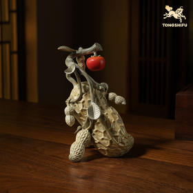 铜师傅《好柿花生》好事发生办公室客厅装饰品摆件 家居乔迁礼物